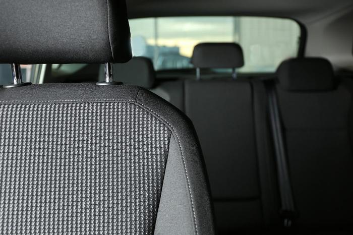 Close up of car seat upholstery 